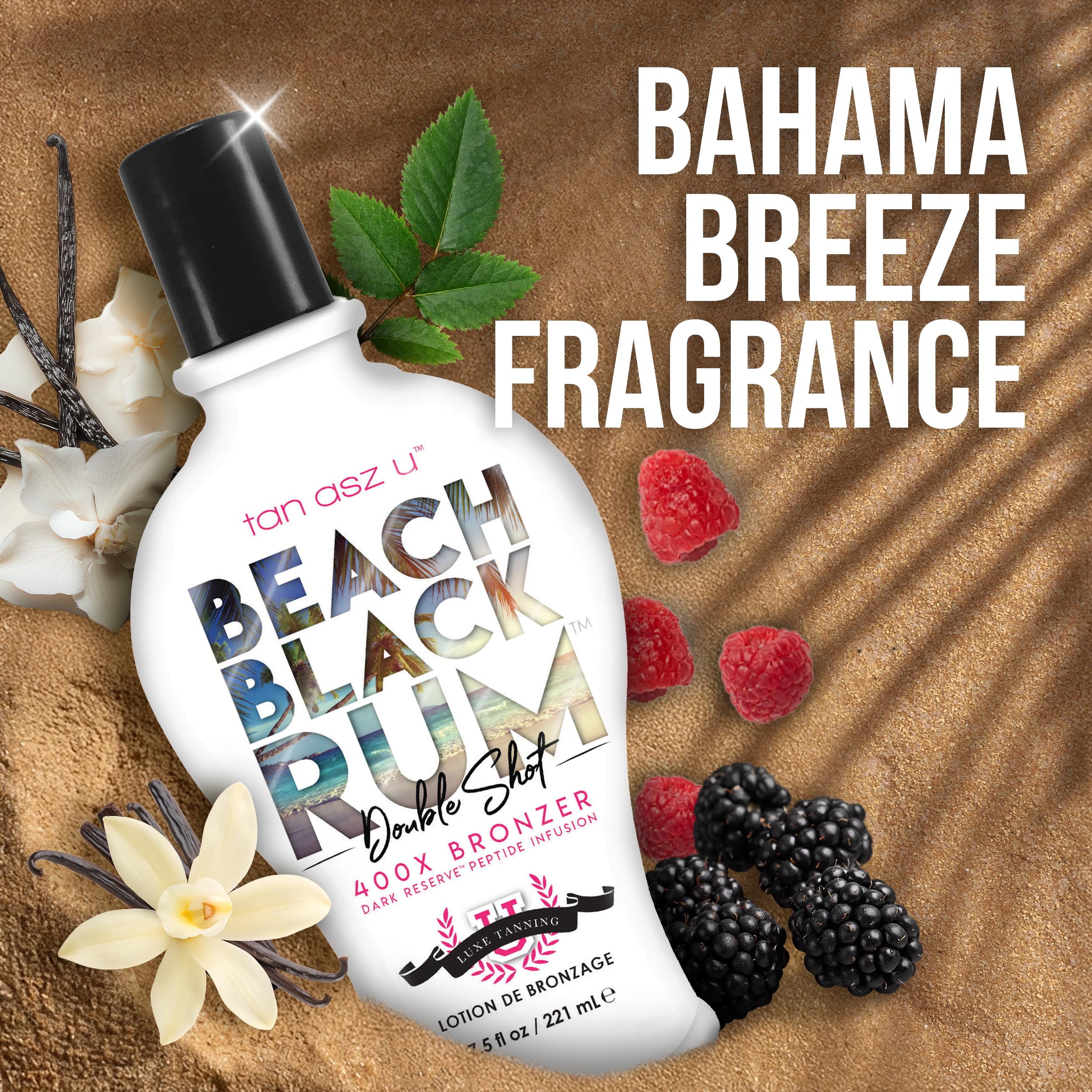Amazon.com : Tan Asz U Beach Black Rum Tanning Lotion, Double Shot